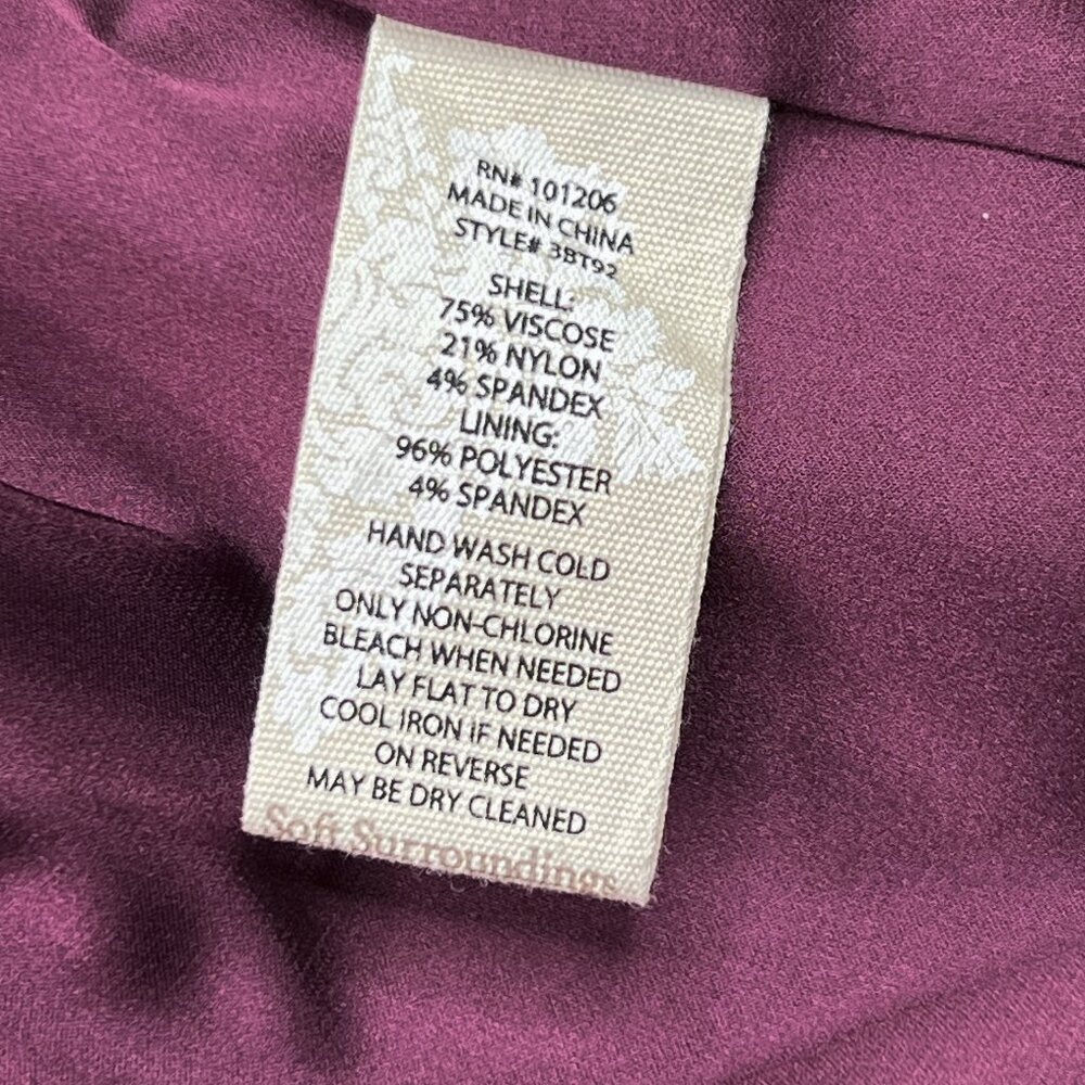 Soft Surroundings Tuscan Rose‎ Floral Jacket Blazer Amethyst Gold - Picture 8 of 8